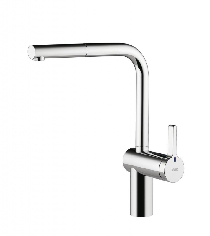 KWC Livello 2E, single lever mixer chrome, high pressure hose shower, 5022175