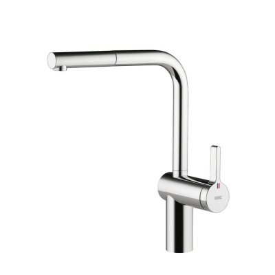 KWC Livello 2E, single lever mixer chrome, high pressure hose shower, 5022175