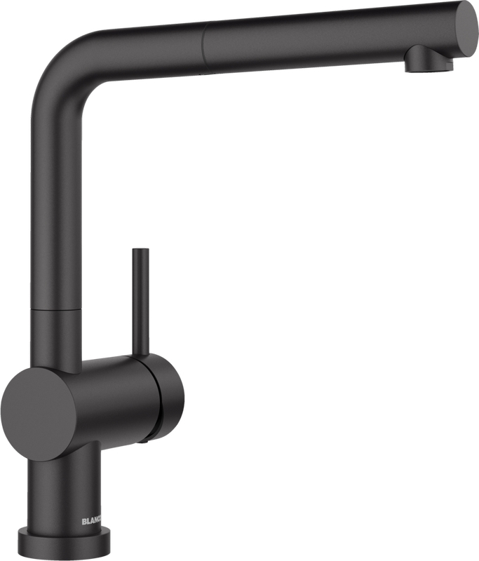 Blanco Linus-S-F window fitting matt black high pressure pull spout, 527523