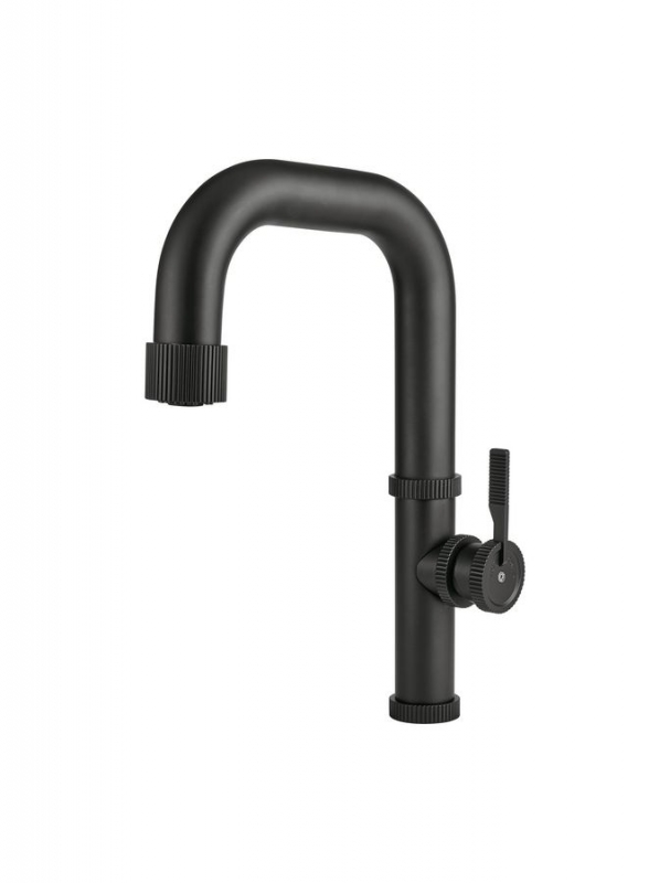 LINEA Raw, single lever mixer graphite, high pressure hose shower, 5011275