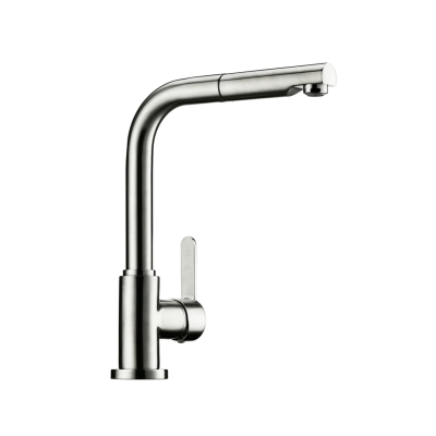 Servizio Portare 2, stainless steel finish, high pressure, pull spout, single lever mixer, anti-scald, 5021304