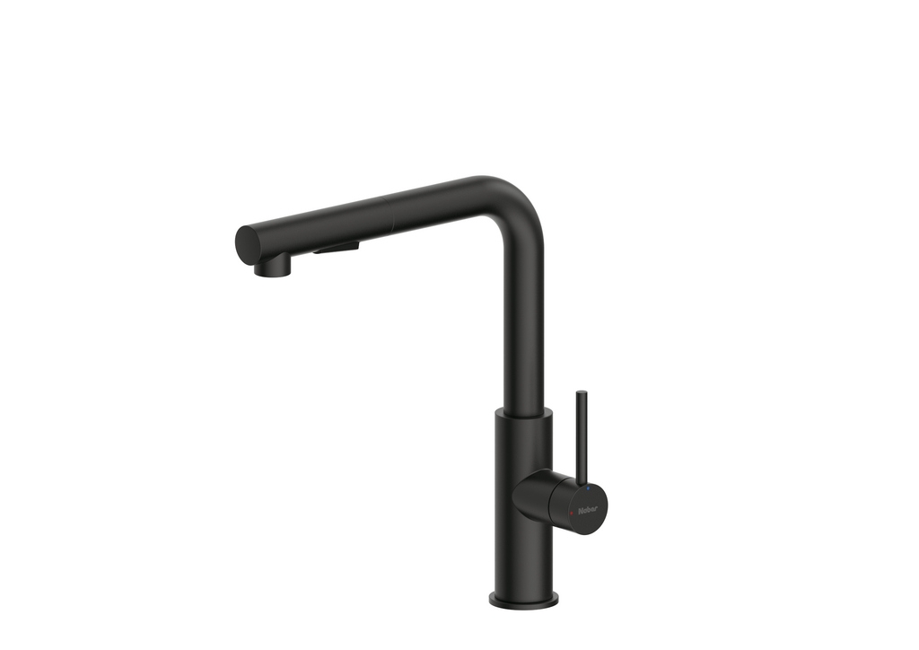 Servizio Namor 4, matt black, high pressure, hand shower, single lever mixer, 5025008