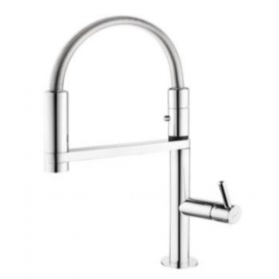 Systemceram MOVE, single lever mixer with hand shower, high pressure, 10371, color stainless steel