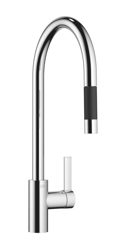 Dornbracht Tara Ultra pull-down single lever mixer with shower function, high pressure, chrome, 33870875-00