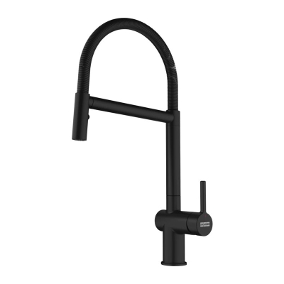 Franke Active Semi-Pro single lever mixer, high pressure pull spout, matt black, 115.0653.409