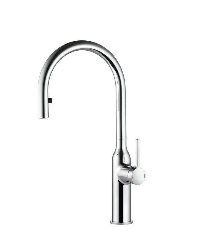 KWC Sin 2, single lever mixer chrome, high pressure hose shower, 5022192