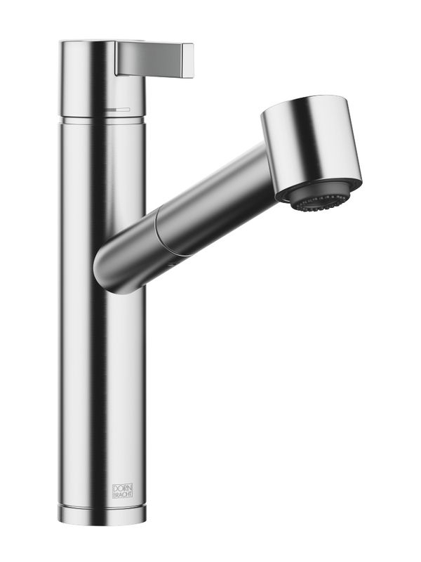 Dornbracht Eno pull-out single lever mixer with shower function, high pressure, brushed chrome, 33875760-93