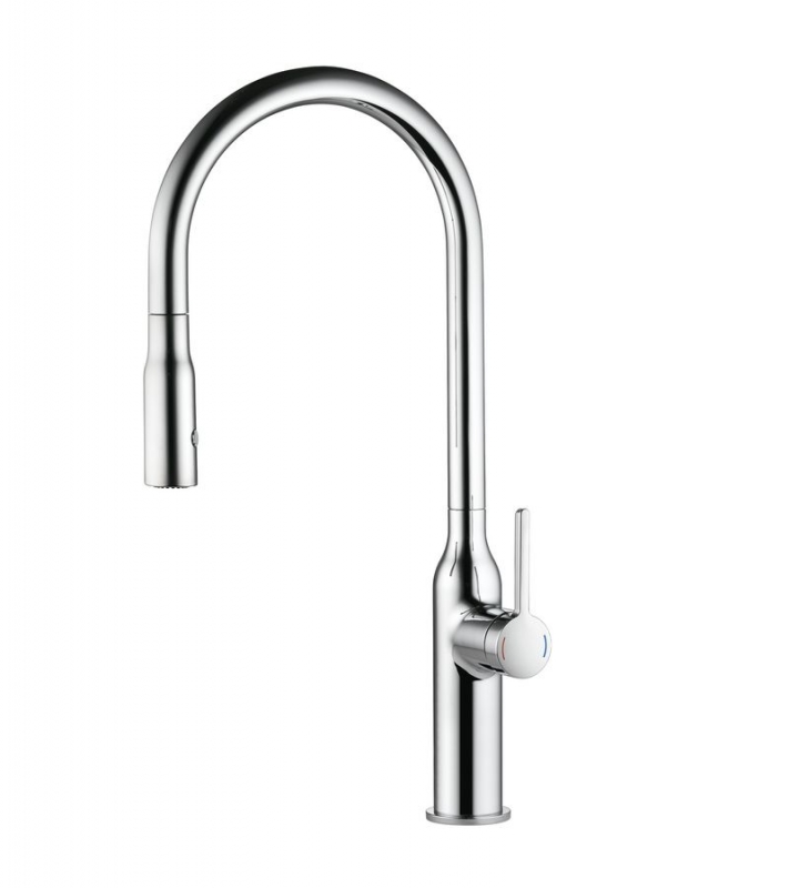 KWC Sin 3, single lever mixer chrome, high pressure hose shower, 5022191