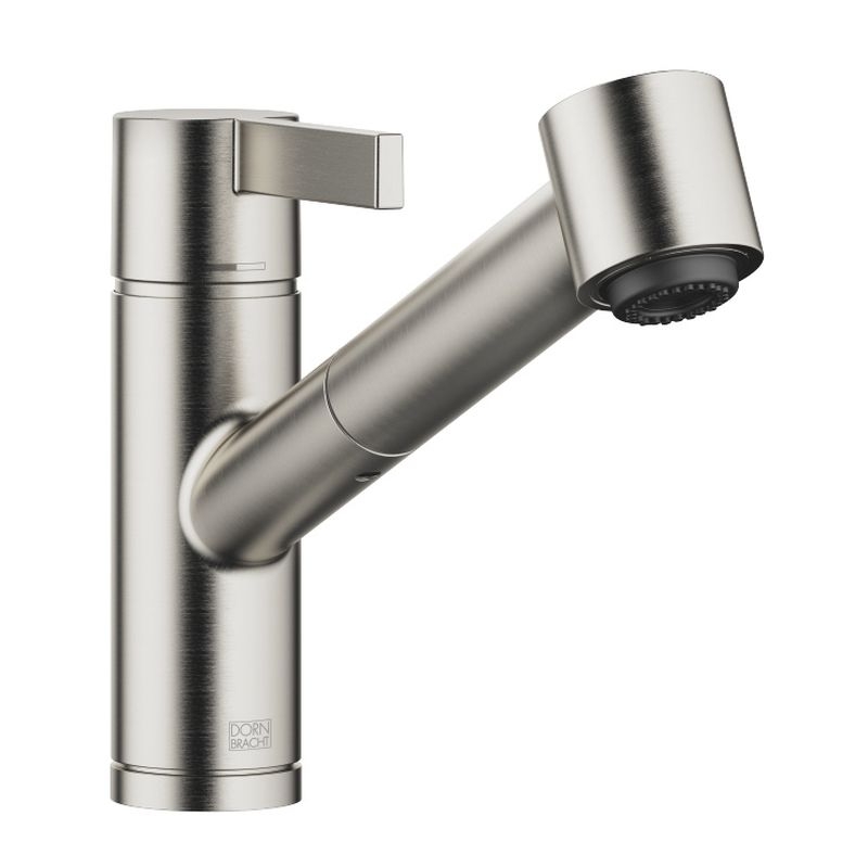 Dornbracht Eno pull-out single lever mixer with shower function, high pressure, brushed platinum, 33870760-06