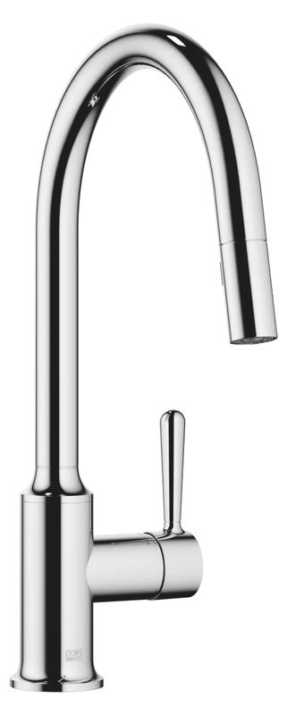 Dornbracht VAIA pull-down single lever mixer with shower function, high pressure, chrome, 33870809-00