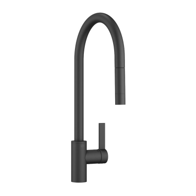 Dornbracht Tara Ultra однорычажный смеситель с выдвижным механизмом и функцией душа, высокое давление, черный матовый, 33870875-33