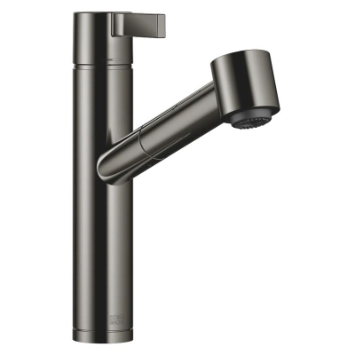Dornbracht Eno pull-out single lever mixer with shower function, high pressure, dark chrome, 33875760-19