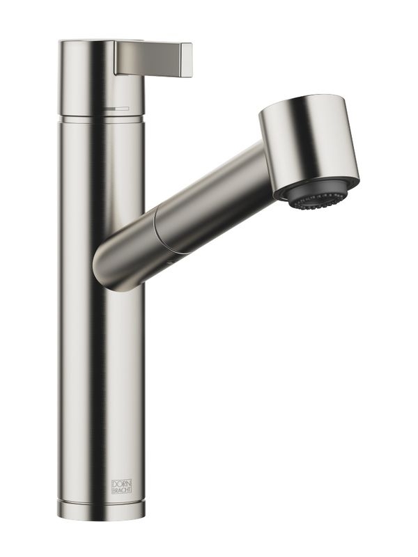 Dornbracht Eno pull-out single lever mixer with shower function, high pressure, brushed platinum, 33875760-06