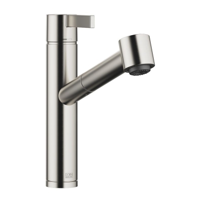 Dornbracht Eno pull-out single lever mixer with shower function, high pressure, brushed platinum, 33875760-06