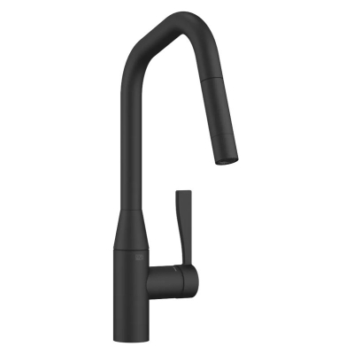 Dornbracht Sync pull-down single lever mixer with shower function, high pressure, matt black, 33875895-33