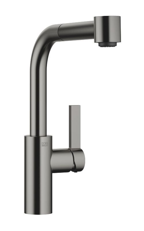 Dornbracht Elio pull-out single lever mixer with shower function, high pressure, brushed dark platinum, 33870790-99