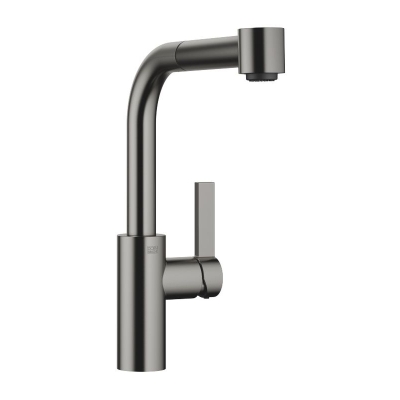 Dornbracht Elio pull-out single lever mixer with shower function, high pressure, brushed dark platinum, 33870790-99