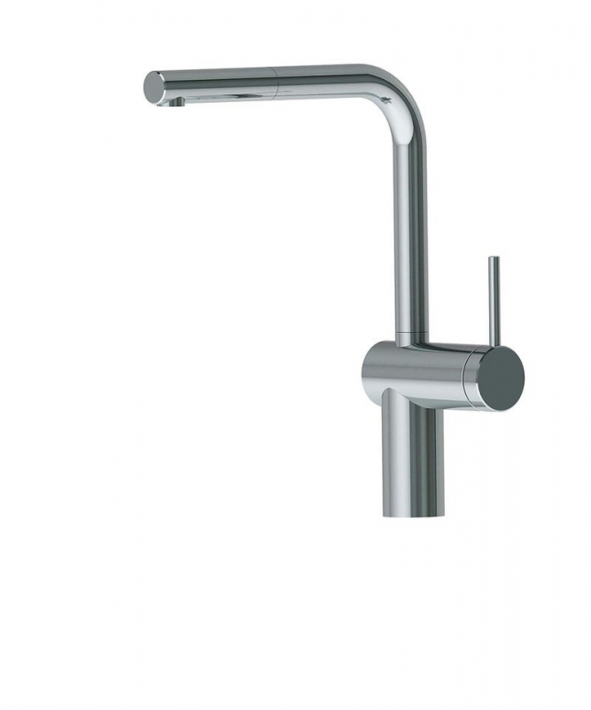 KWC Livello 5E, single lever mixer stainless steel, high pressure hose shower, 5022178