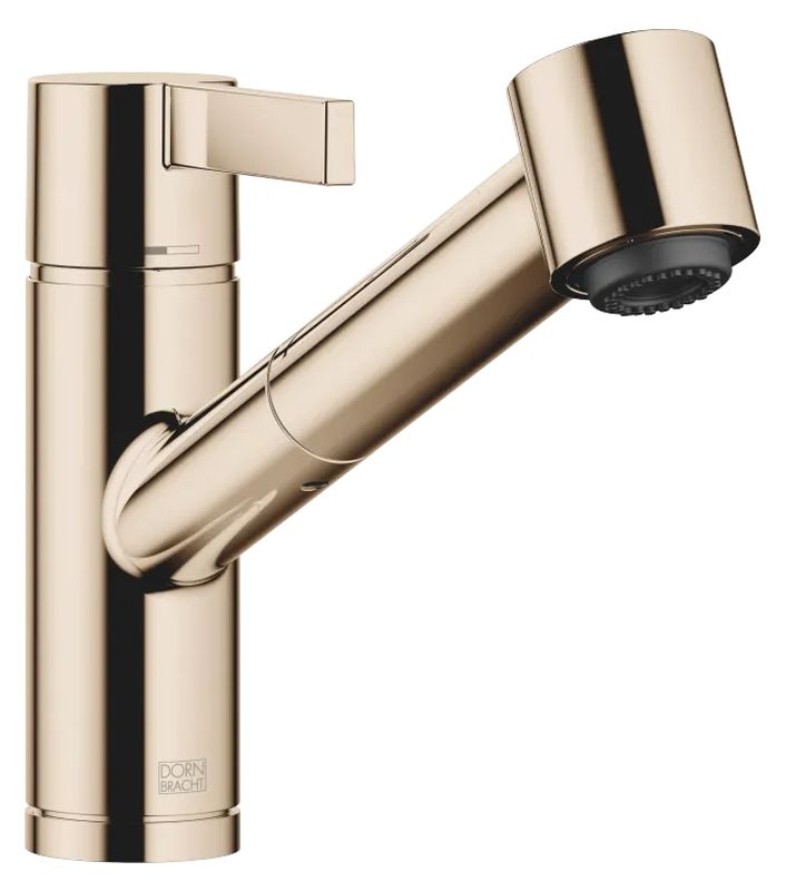 Dornbracht Eno pull-out single lever mixer with shower function, high pressure, champagne, 33870760-47