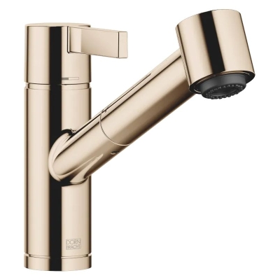 Dornbracht Eno pull-out single lever mixer with shower function, high pressure, champagne, 33870760-47