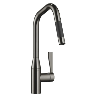 Смеситель Dornbracht Sync, однорычажный, выдвижной, с функцией душа, высокое давление, темный хром, 33875895-19