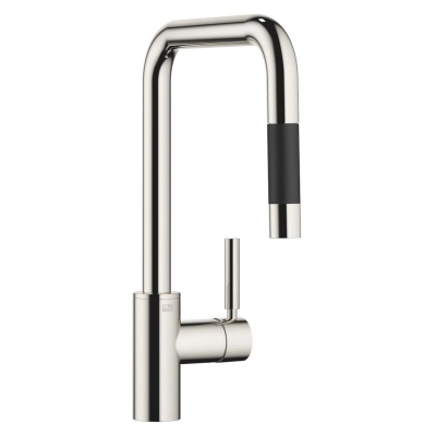 Dornbracht META SQUARE pull-down single lever mixer with shower function, high pressure, platinum, 33870861-08