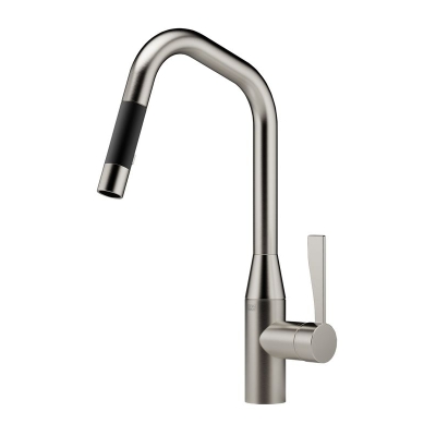 Dornbracht Sync pull-down single lever mixer with shower function, high pressure, brushed platinum, 33875895-06