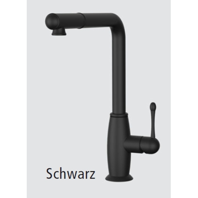 Systemceram KeraDomo TRADIZIONE, смеситель однорычажный с вытяжным изливом, высокое давление, 18756, цвет черный