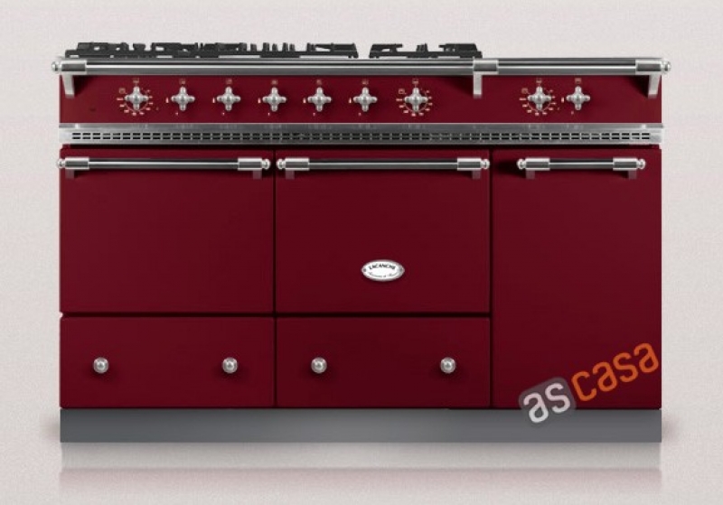 Lacanche Cluny 1400 D Classic, cooking station, 140.5 cm, color burgundy, with 5 year guarantee!