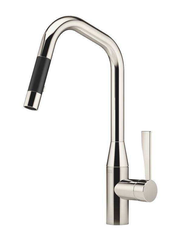 Dornbracht Sync pull-down single lever mixer with shower function, high pressure, platinum, 33875895-08