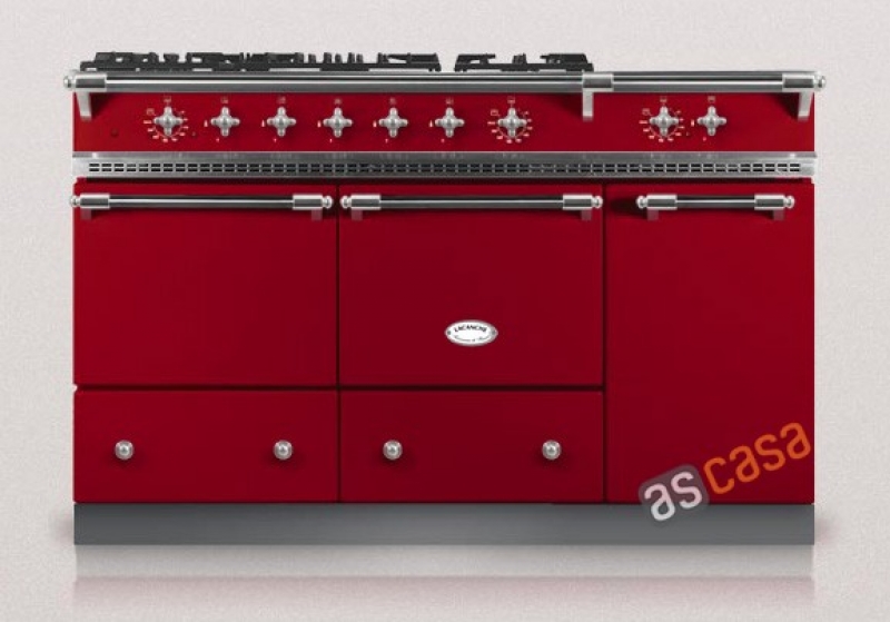 Lacanche Cluny 1400 D Classic, cooking station, 140.5 cm, color cherry red, with 5 year guarantee!