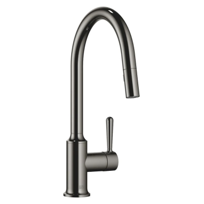 Dornbracht VAIA pull-down single lever mixer with shower function, high pressure, dark chrome, 33870809-19