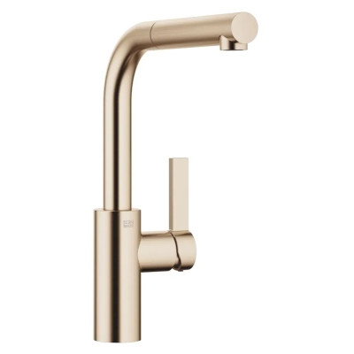 Dornbracht Elio Pull-Out ühe hoovaga mikser väljatõmmatava tilaga, kõrgsurve, harjatud šampanja, 33840790-46