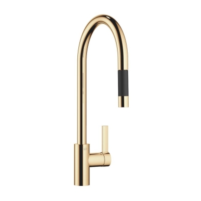 Dornbracht Tara Ultra pull-down single lever mixer with shower function, high pressure, brass, 33870875-09