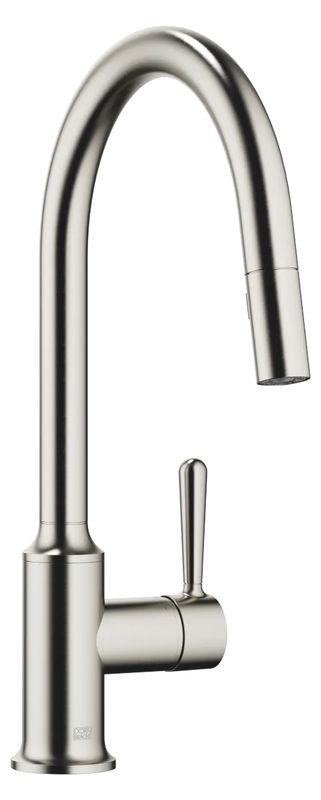 Dornbracht VAIA pull-down single lever mixer with shower function, high pressure, brushed platinum, 33870809-06