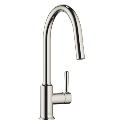 Dornbracht VAIA pull-down single lever mixer with shower function, high pressure, platinum, 33870809-08