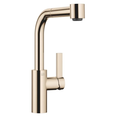 Dornbracht Elio pull-out single lever mixer with shower function, high pressure, Champagne, 33870790-47