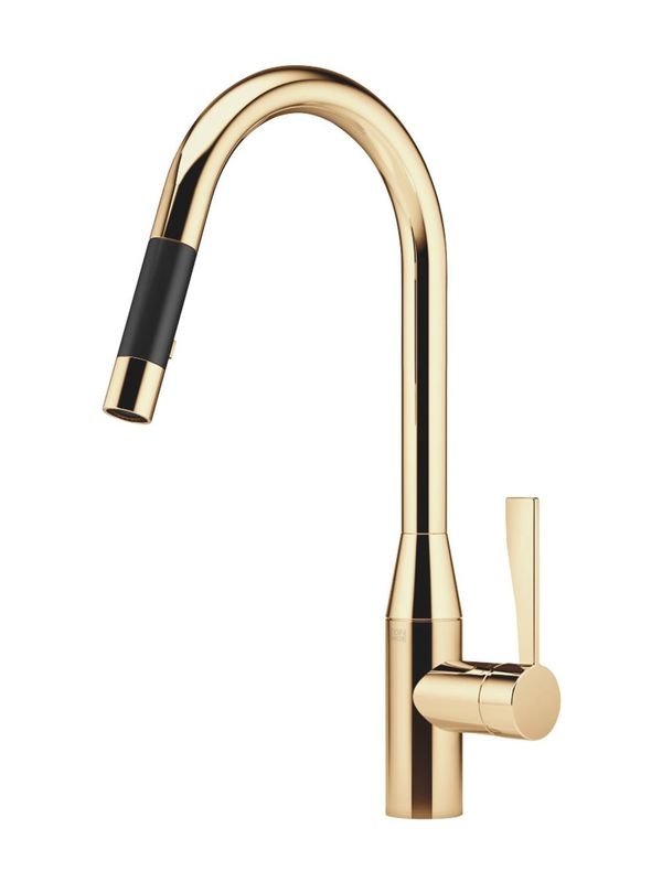 Dornbracht Sync pull-down single lever mixer with shower function, high pressure, brass, 33870895-09