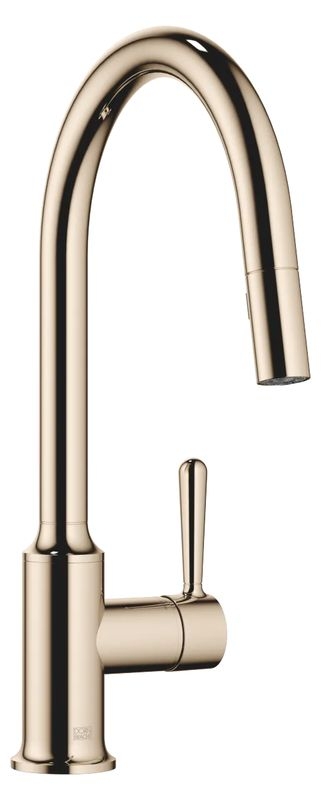 Dornbracht VAIA pull-down single lever mixer with shower function, high pressure, Champagne, 33870809-47