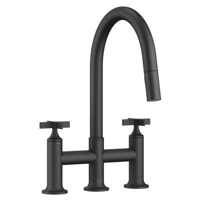 Dornbracht VAIA мостовой смеситель на два отверстия для раковины/профессионального душа - матовый черный, 19875809-33