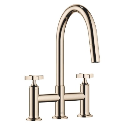 Dornbracht VAIA three-hole pull-down bridge mixer with shower function - Champagne, 19875809-47