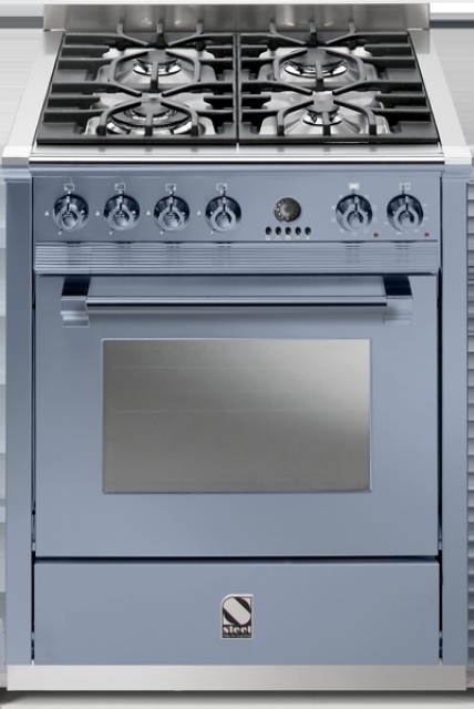 Steel Ascot 70, range cooker, 70 cm, Combisteam, color Celeste, A7F-4CE, with 5 year guarantee!