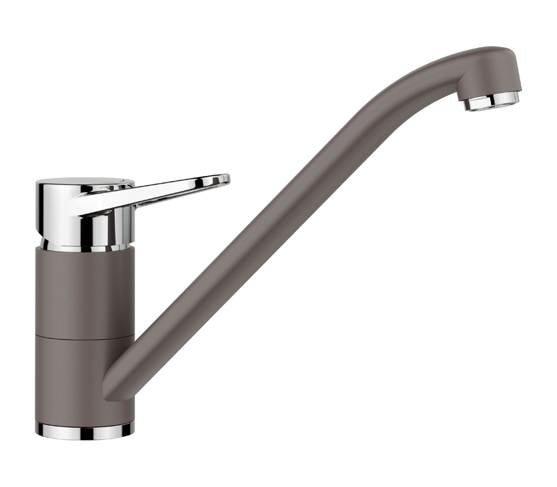 Blanco Wega II, high-pressure fixed spout, Silgranit look, volcano gray-chrome, 526981