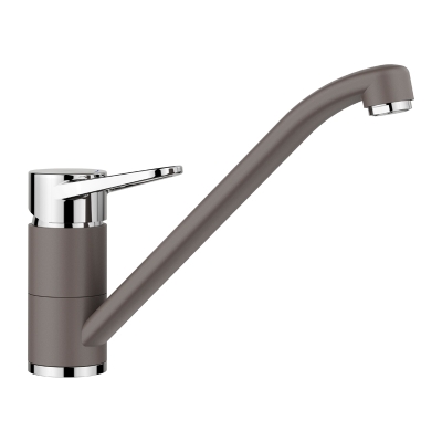 Blanco Wega II, high-pressure fixed spout, Silgranit look, volcano gray-chrome, 526981