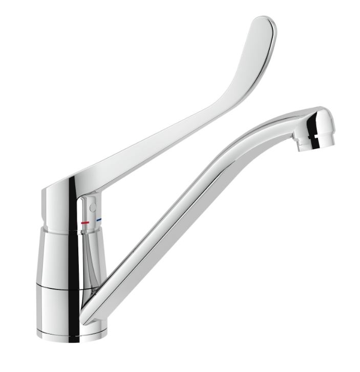 Reginox Chena single lever mixer, fixed spout, high pressure, chrome, R35238