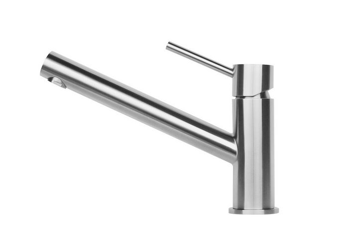 Reginox Oxon single lever mixer, fixed spout high pressure, brushed stainless steel, R34606