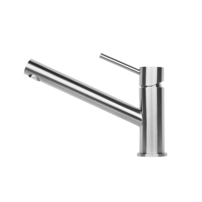 Reginox Oxon однорычажный смеситель, фиксированный излив, высокое давление, матовая нержавеющая сталь, R34606