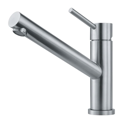 Franke Orbit single lever mixer, high pressure fixed spout, stainless steel, 115.0569.290