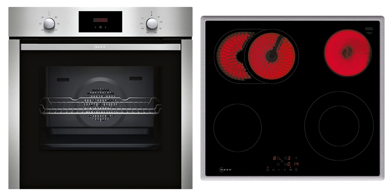 Neff BX36, SET built-in oven B1CCC0AN0 and glass ceramic hob T16SBN1L0, EEK: A, with 5 year guarantee!