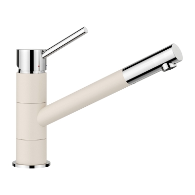 Blanco Kano Silgranit look, soft white/chrome, 526951